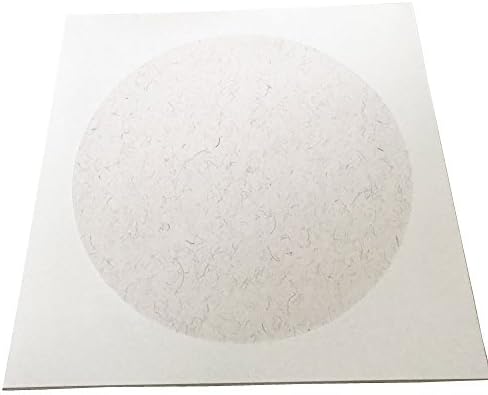 Easyou Raw Xuan Paper Pre-mounted on Card 33x66cm(12.99"x25.98") 10pcs/pack Beige Circle