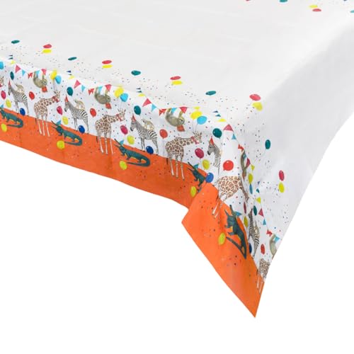 Talking Tables Party Safari Paper Table Cover, 120 cm x 180 cm | Disposable Jungle Birthday Party Tablecloth, Animal Theme, Plastic-Free, Recyclable Kids Party Decor