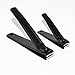 Behomy Stainless Steel Nail Clipper Cutter Set, Fingernail Clippers and Toenail Clippers with Nail File (Black)