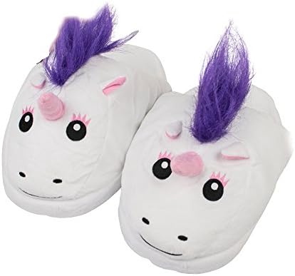 Emoji Slide Slippers: One Size Fits Most (Choose Other Emoticons) | Style = UNICORNS!!! (White)