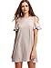 Milumia Women's Summer Cold Shoulder Ruffle Sleeves Shift Dress