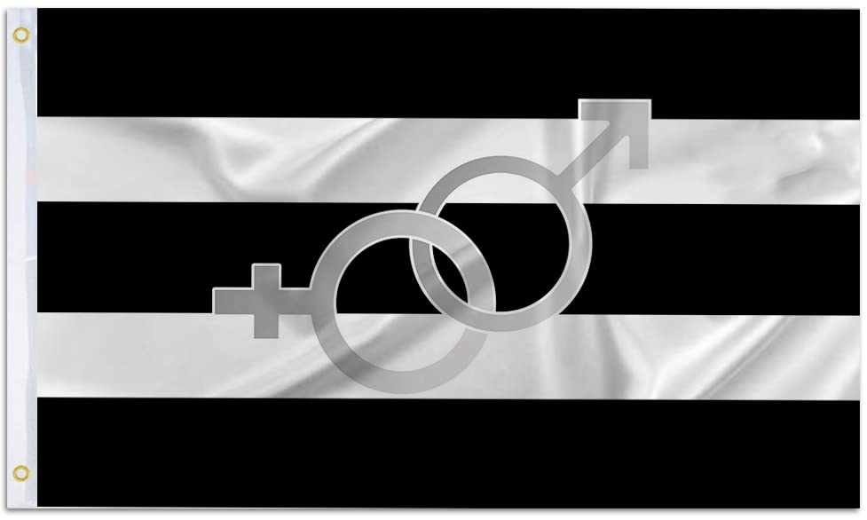 Weston Ink The Heterosexual Pride 3X5 Ft Flags for Parade, Straight Ally Pride Banner Flag Sign for Indoor Outdoor Decoration