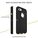 iPhone 7 Defender Case (Case Only) MAET Heavy Duty Case Built-in Screen Protector Rugged Rubber Case Compatible iPhone 7&iPhone 8 - Black - Bulk Packaging