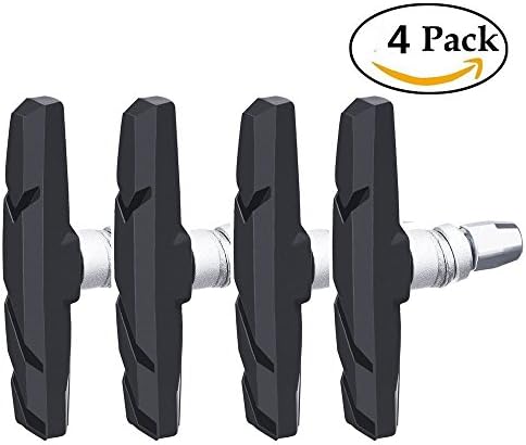 Warrior us 2 Pairs V Bike Brake Pads with Hex Nuts and Spacers V Bicycle Brake Blocks Set 70 mm and with Installation Tool