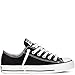 Converse M9166- Chuck Taylor All Star Unisex Ox Low Top Black Sneakers, 10 Women/8 Men