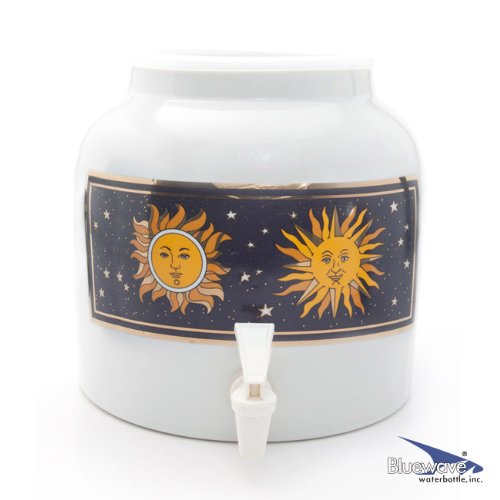 Bluewave Sun & Moon Design Beverage Dispenser Crock