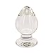 Eastern Delights Huge Glass Butt Plug, G-spot Crystal Anal Plug Trainer Sex Toy (Large)
