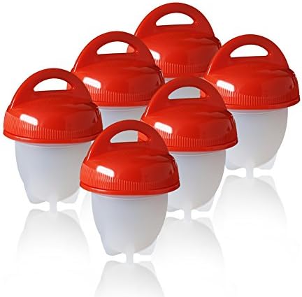 Egglettes Egg Cooker Set of 6 Non-stick Silicone Egg Cups for Hard &amp; Soft Boiled Eggs without the Shell BPA Free