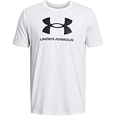 Under Armour Men's Sportstyle Logo Short Sleeve T Shirt, (100) White / / Black, Large