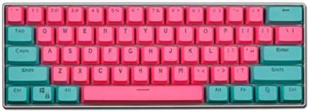 YQYL 61-key mechanical keyboard keycap PBT frosted transparent keycap 61 keycap two-color molding injection keycap,G