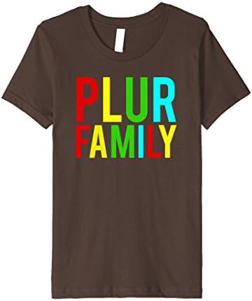 Kids Plur Family EDM Concert T-Shirt 10 Brown