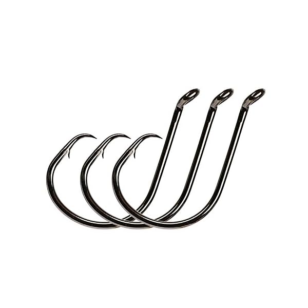 YOGAYET-Offset-Fishing-Hooks-Octopus-Circle-Hooks-Extra-Sharp-Black-High-Carbon-Steel-for-Saltwater-Boat-Fishing-10-100-50-Pcs