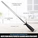 Knife Boss Knife Honing Steel Rod - 12 Inch Sharpening Steel Rod - Professional Knife Sharpener Rod for all Knifes - Premium Carbon Steel Knife Sharpening Rod - Knife Sharpening Steel Rod
