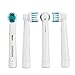 SoniShare Premium Replacement Brush Heads for Oral B Precision Clean Toothbrushes, 4 Pack (4 Pack)