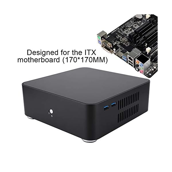 Black Aluminum Alloy HTPC Case Mini ITX Computer Case Mini ITX, USB3.0 HTPC case, for MINH-IIX Motherboard for 6.69 * 6…