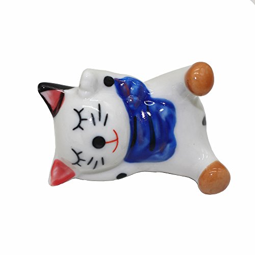 image for SWTool Selling Wonderful Cute Ceramics Lucky Cat Chopsticks Rest Dinne