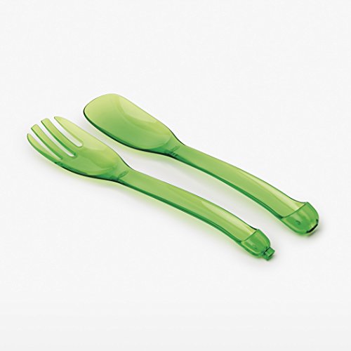 OXO Good Grips 2-in-1 Salad Servers, Green - Thumbnail 5