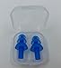 6PAIRS Soft Silicone Earplus Swimmers Flexible Ear Plugs for Swimming Sleeping with Earplug Case (Blue)