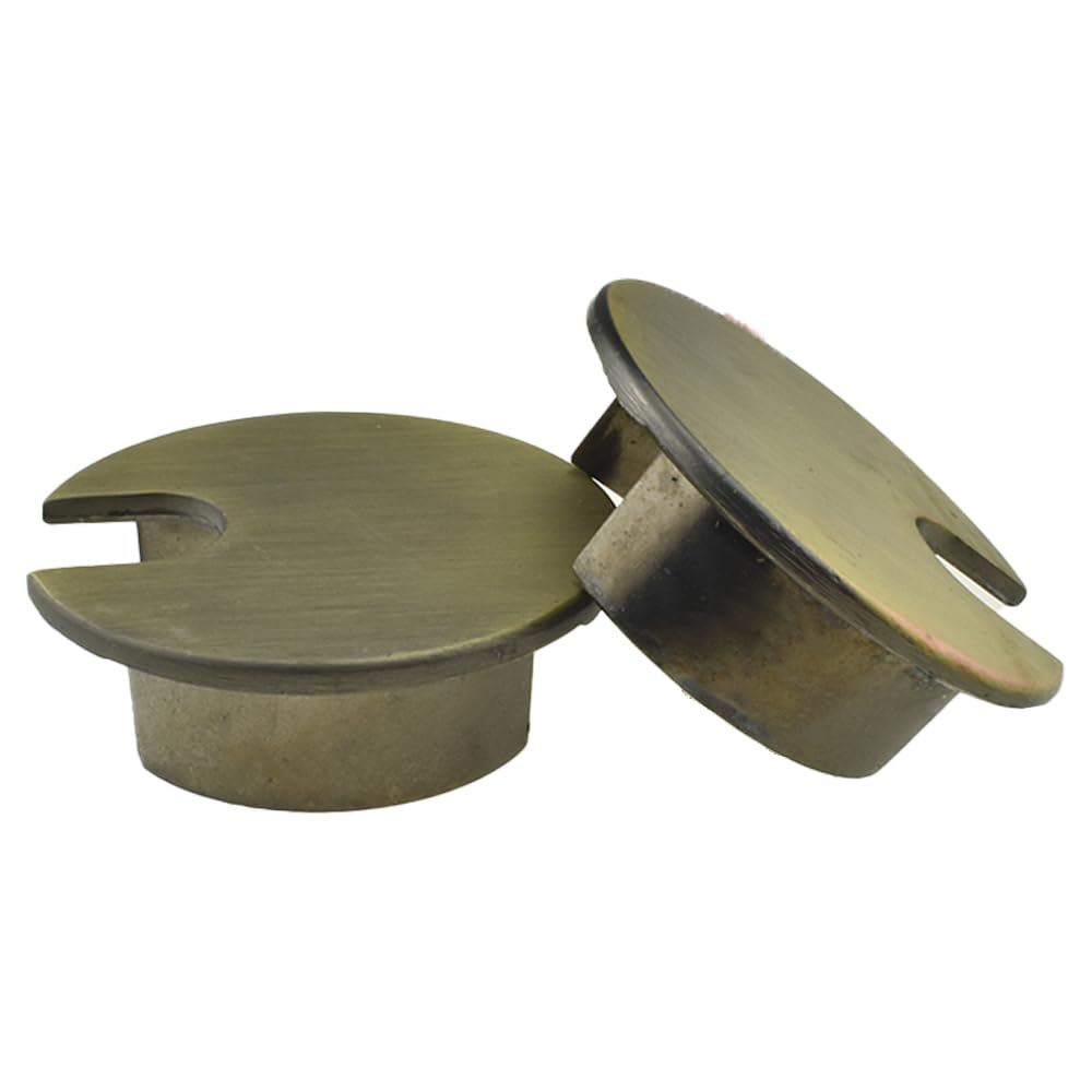 Photo 1 of HAHIYO 2Pcs 1.38Inch/35mm Bronze Zinc Alloy Desk Grommet Wire Grommet Cable Management Cord Hole Cover Desk Wire Hole Insert Wire Organizer for Computer Office Home School Equipment Systems