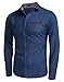 Coofandy Men's Casual Dress Shirt Button Down Shirts,Type 01 - Sky Blue,XX-Large