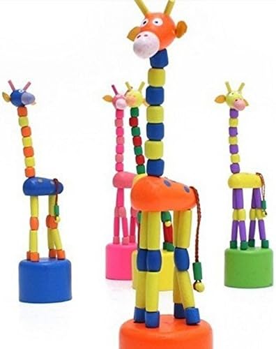 DAISYLIFE™ Kid's Wooden Handmade Giraffe Rocking Toy (Multicolour) - Set of 4