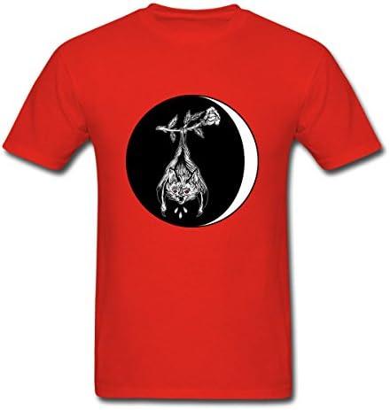 HUENS Waxing Lover Mens Cotton Graphic T-Shirt Red Size S