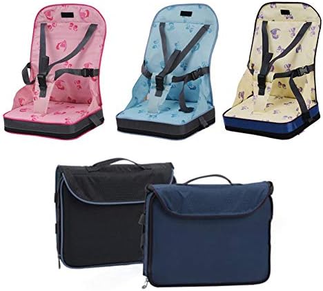 Baby Child Travel Booster Seat, On-The-Go Booster Seat Baby Dining Chair Bag Portable Chair Portable Bib Mummy Bag Oxford Waterproof Fabric Baby Nurse Bag