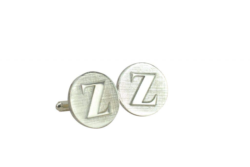 Letter Z Cufflinks - Unique UK Made Rustic Design Letter Z Cufflinks For Men