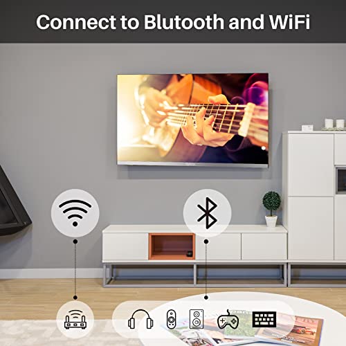 SYLVOX Smart RV TV, 24 inch TV with DVD Player Built-in, 12 Volt TVs for RV Camper 1080P FHD, Google Smart Free Download APPs, Support WiFi Bluetooth, 2 HDMI & 2 USB, AC/DC Powered, Frameless Design