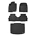 MAXLINER Floor Mats 2 Rows and Cargo Liner (Factory Lower Deck Position) Set Black for 2017-2018 Honda CR-V
