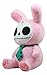 Ebros Larger Furry Bones Skeleton Pink Bunny with Green Polkadot Tie Plush Toy Doll 12