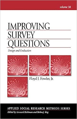 Improving Survey Questions Design And Evaluation Applied Social - improving survey questions design and evaluation applied social research methods 1st edition