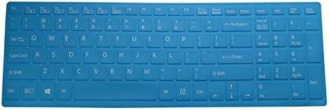 Avigator Blue Ultra Thin Silicone Keyboard Protector Skin Cover for Sony Vaio Fit 15 15E Series, SVF15218SC SVF1521V SVF15218SC SVF15217SC SVF15216SC SVF1521V6C SVF1521V5C SVF152100C... - 1 Cleaning Cloth from Avigator