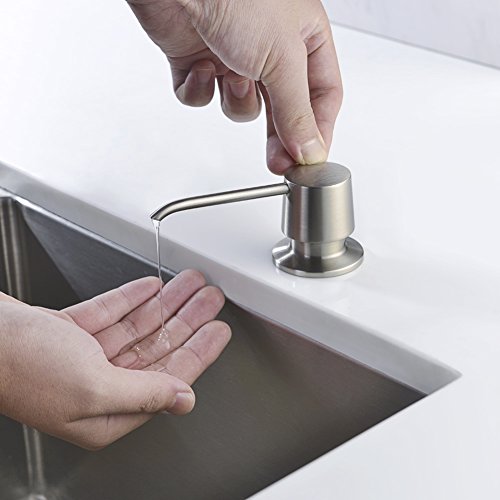 Brass Sink Soap Dispenser Pump for Kitchen Sink Delle Rosa Built in Kitchen Sink Soap Dispenser Soap or Lotion Pump Dispenser Brushed Nickel