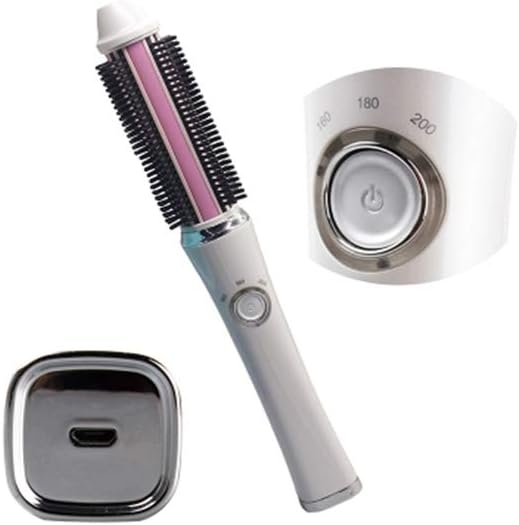 FLB Cordless Rechargeable Wireless Portable Car Curling Hair Curling Brush Hair Straight Hair Instant Straight Hair Style Hair Care Straightening Comb