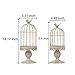 RuiXiang Open Birdcage Candle Holder,Vintage Candle Holder,Wrought Iron Decoration Birdcage Candle Holder,Wedding Romantic Birthday Supplies (Big)