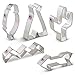 Ann Clark Cookie Cutters 5-Piece Tribal Cookie Cutter Set with Recipe Booklet, Feather, Teepee, Cactus, Chevron Pattern and Arrow