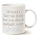 Funny Christmas Gifts Coffee Mug - Life is not a fairy tale...you're drunk. - Best Funny Gifts for Friend Ceramic Cup White, 11 Oz by LaTazas