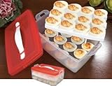 2 TIER SNAP N STACK DEVILED EGG CARRIER (HOLDS 24 EGGS!) by BW Brands