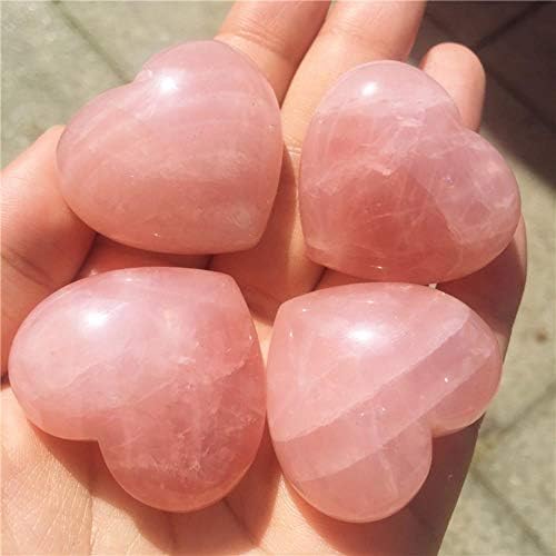 ETHAN Natural Rose Quartz Powder Crystal Heart for Home Decoration Healing Crystals Wedding Jewelry Display 1Pcs