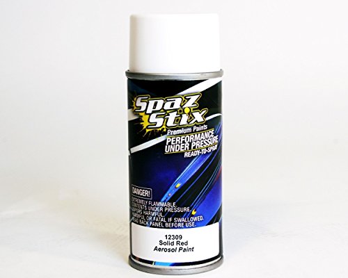 Spaz Stix Solid Aerosol Paint, Red, 3.5-Ounce