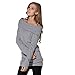 Merryfun Women's Spring Off-Shoulder Pullover Sweater Bottoming Shirt, Grey M