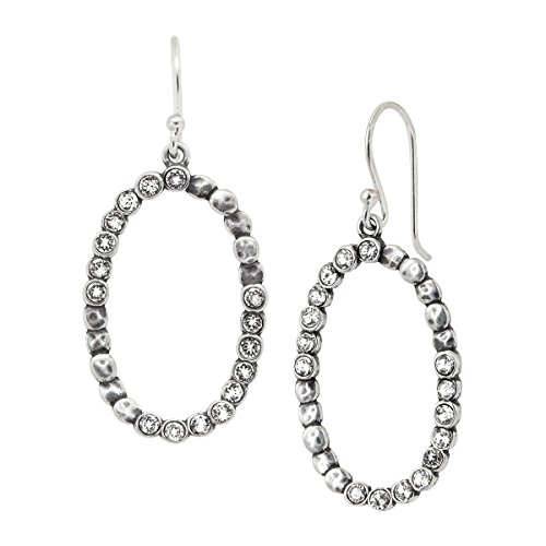 Silpada'sterling Silver Oval Glitz Drop Earrings