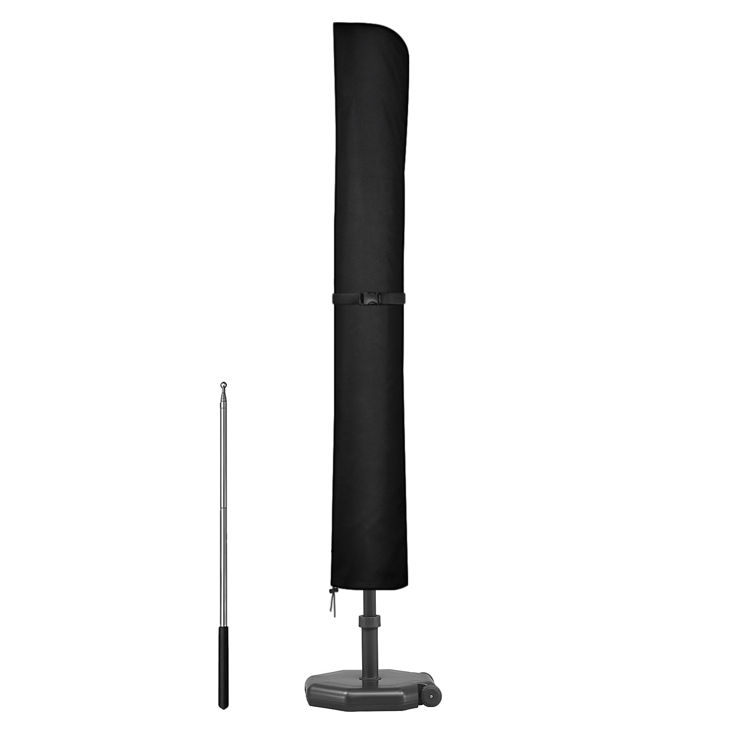 Dokon Parasol Covers Waterproof Garden Parasol Cover Heavy Duty Oxford Fabric Windproof Anti-UV Outdoor Umbrella Covers Fit 3 to 4m Diameter Parasols, Patio Brolly Cover with Rod 220x30/50cm