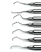 Dental Gracey Curettes Periodontal 1/2-13/14 Hollow Handle Double Ended Instruments 7 Piece Set