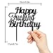 LINGTEER Happy Fucking Birthday Black Acrylic Cake Topper Perfect for Funny Birthday Party Gift Decorations.