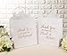 Juvale 11 Bridesmaid and 1 Maid of Honor Thank You Paper Gift Bag Rose Gold Foil Text Includes 20 Sheets of Tissue Paper Perfect for Bridal Party Favours White 23 x 20 x 10 cm