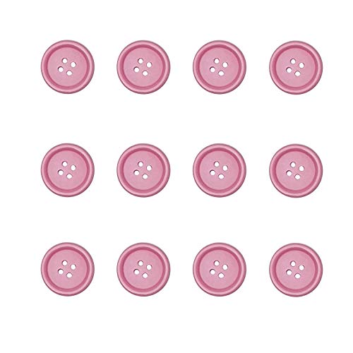 Libiline 100pcs Resin Button Solid Color 4Holes