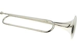 YIJU B Key Bugle Cavalry Trumpet for Band Children Student Beginner Silver