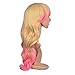 Kamo 63cm Long Zipper Beige+pink Wavy Cosplay Hair Wig